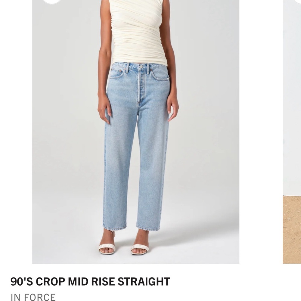 Agolde 90s Crop mid rise straight